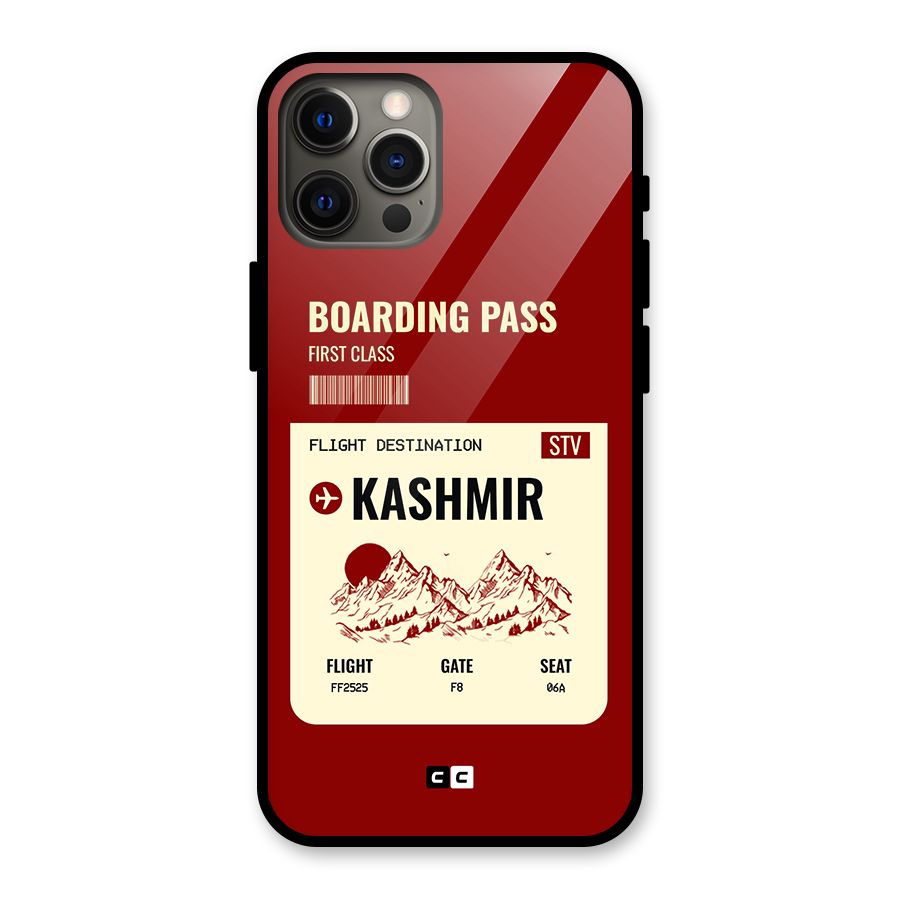 Kashmir Boarding Pass Glass Back Case for iPhone 12 Pro Max