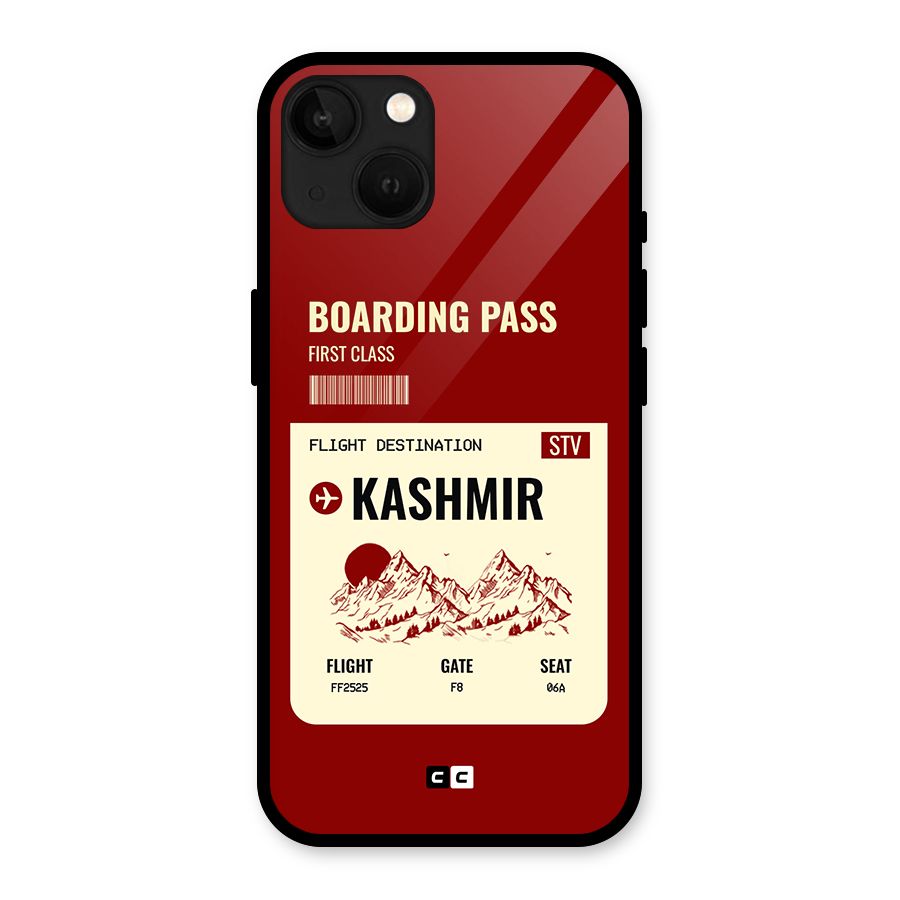 Kashmir Boarding Pass Glass Back Case for iPhone 13