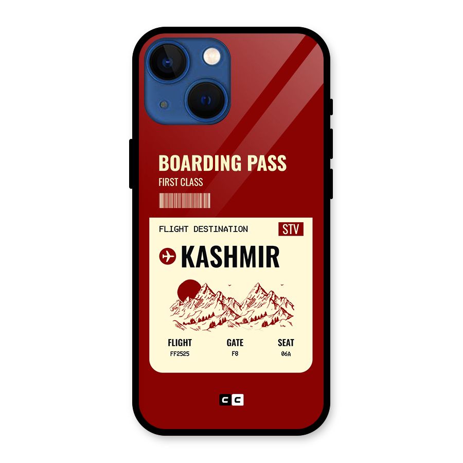 Kashmir Boarding Pass Glass Back Case for iPhone 13 Mini