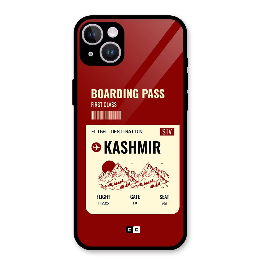 Kashmir Boarding Pass Glass Back Case for iPhone 14 Plus