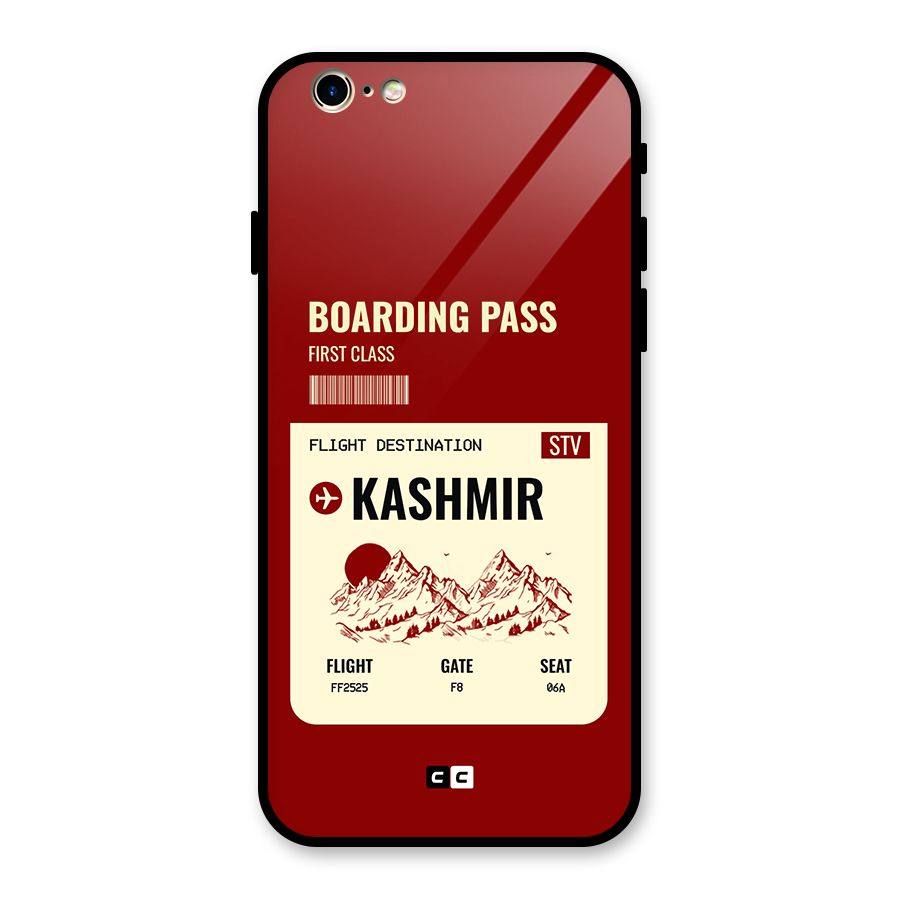 Kashmir Boarding Pass Glass Back Case for iPhone 6 6S