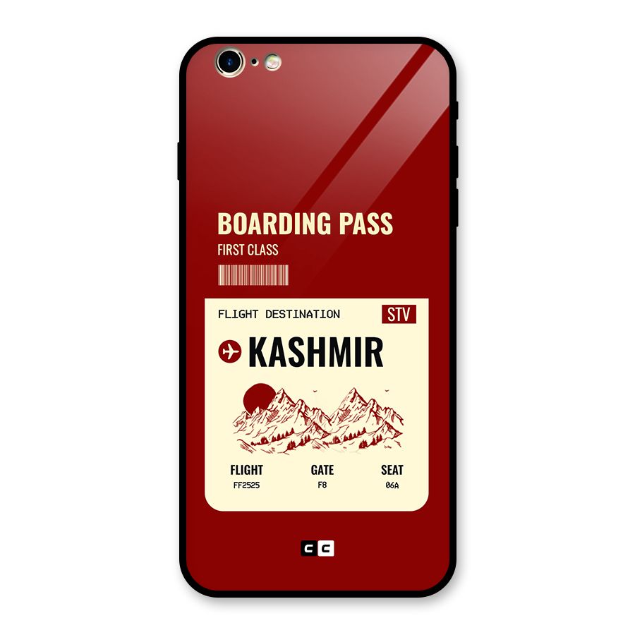 Kashmir Boarding Pass Glass Back Case for iPhone 6 Plus 6S Plus