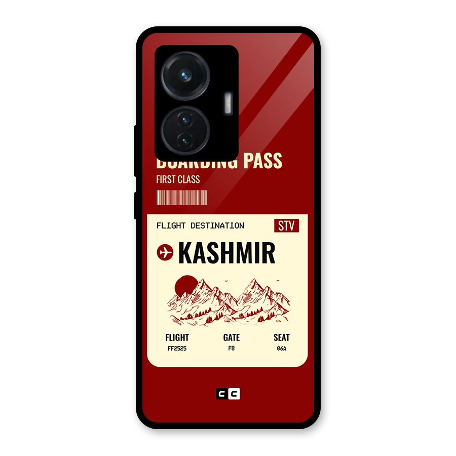 Kashmir Boarding Pass Glass Back Case for iQOO Z6 44W