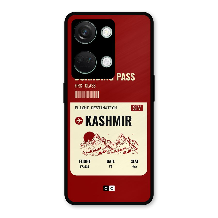 Kashmir Boarding Pass Metal Back Case for OnePlus Nord 3