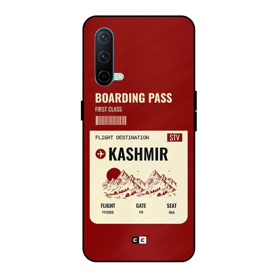 Kashmir Boarding Pass Metal Back Case for OnePlus Nord CE 5G