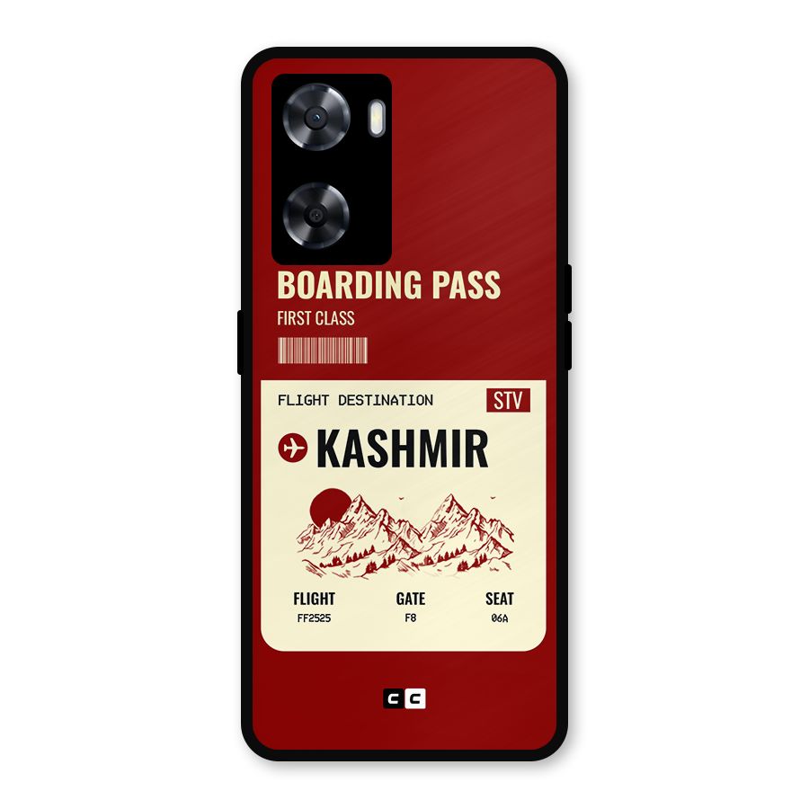 Kashmir Boarding Pass Metal Back Case for Oppo A57 2022