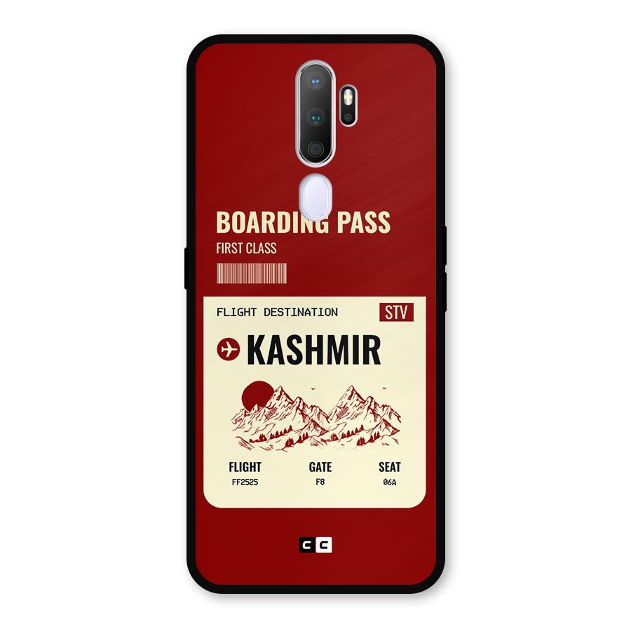 Kashmir Boarding Pass Metal Back Case for Oppo A9 (2020)
