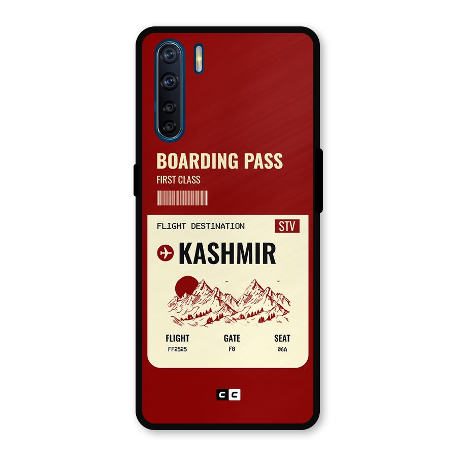 Kashmir Boarding Pass Metal Back Case for Oppo F15