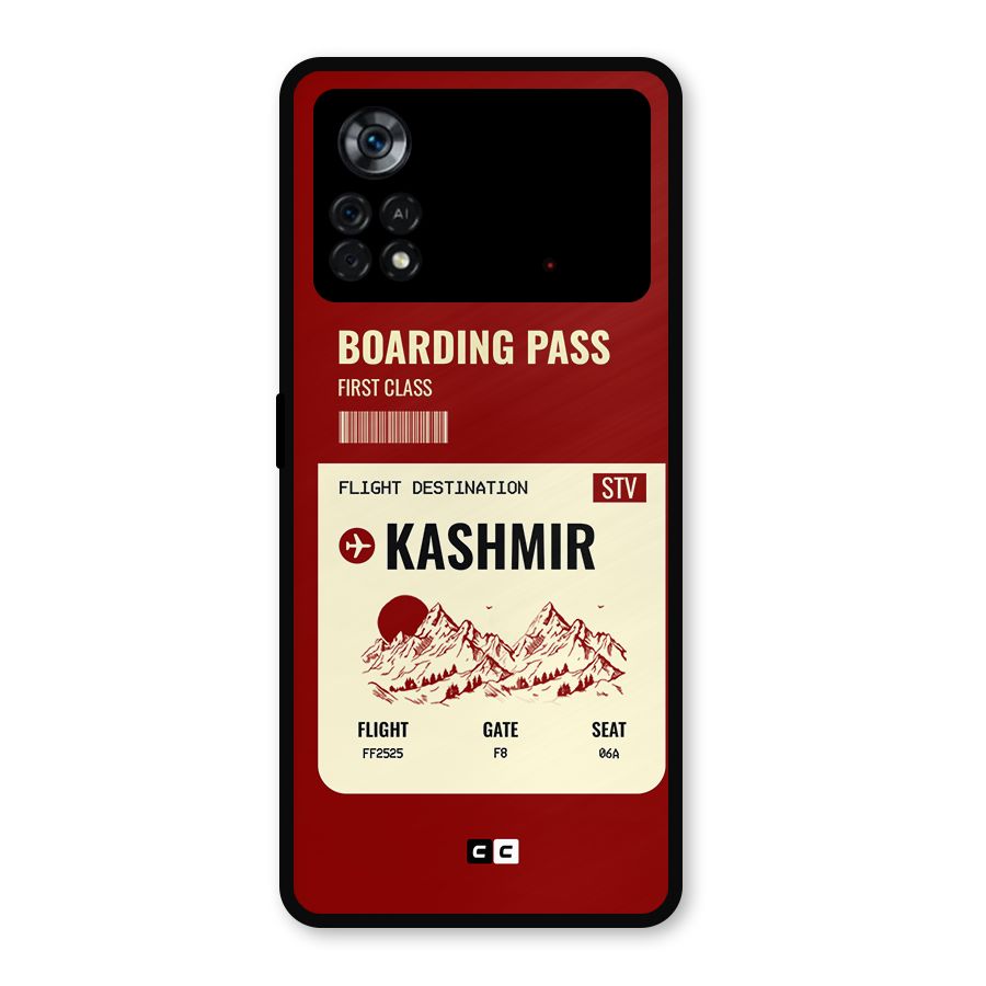 Kashmir Boarding Pass Metal Back Case for Poco X4 Pro 5G