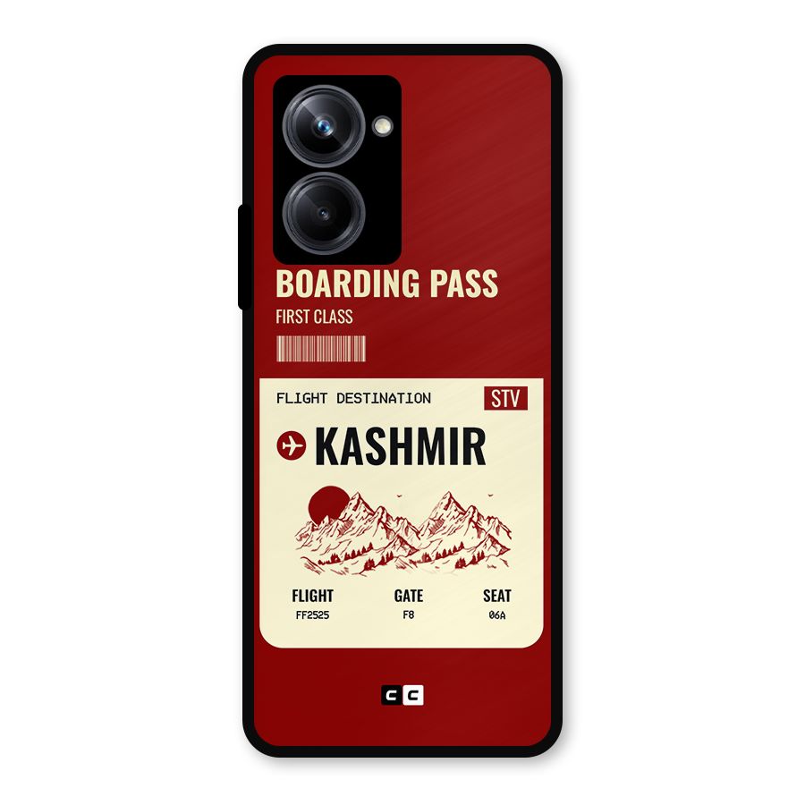 Kashmir Boarding Pass Metal Back Case for Realme 10 Pro