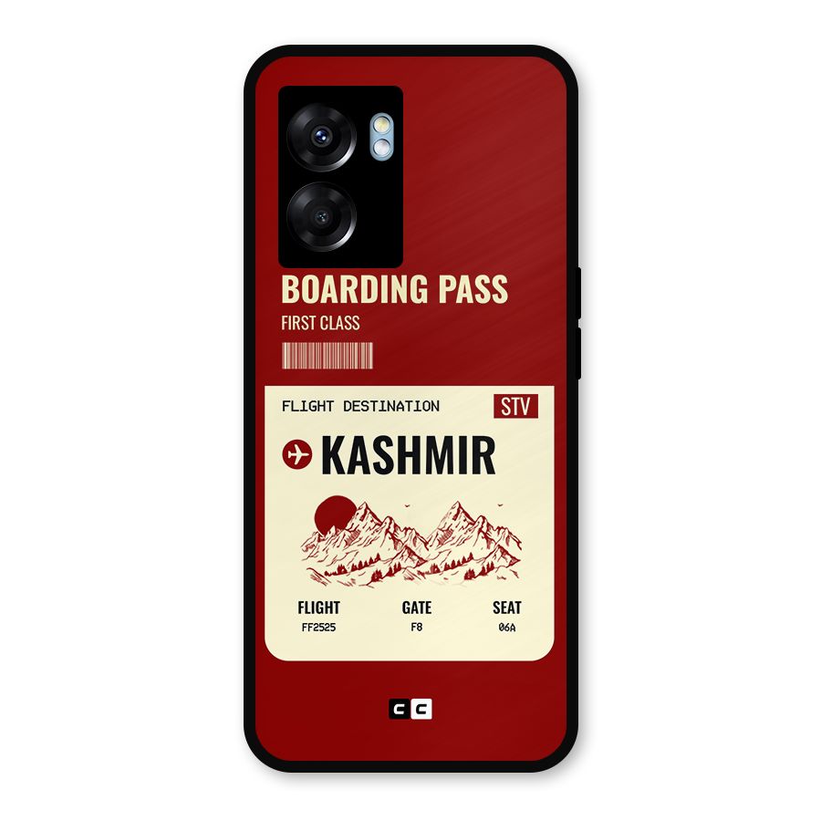 Kashmir Boarding Pass Metal Back Case for Realme Narzo 50 5G