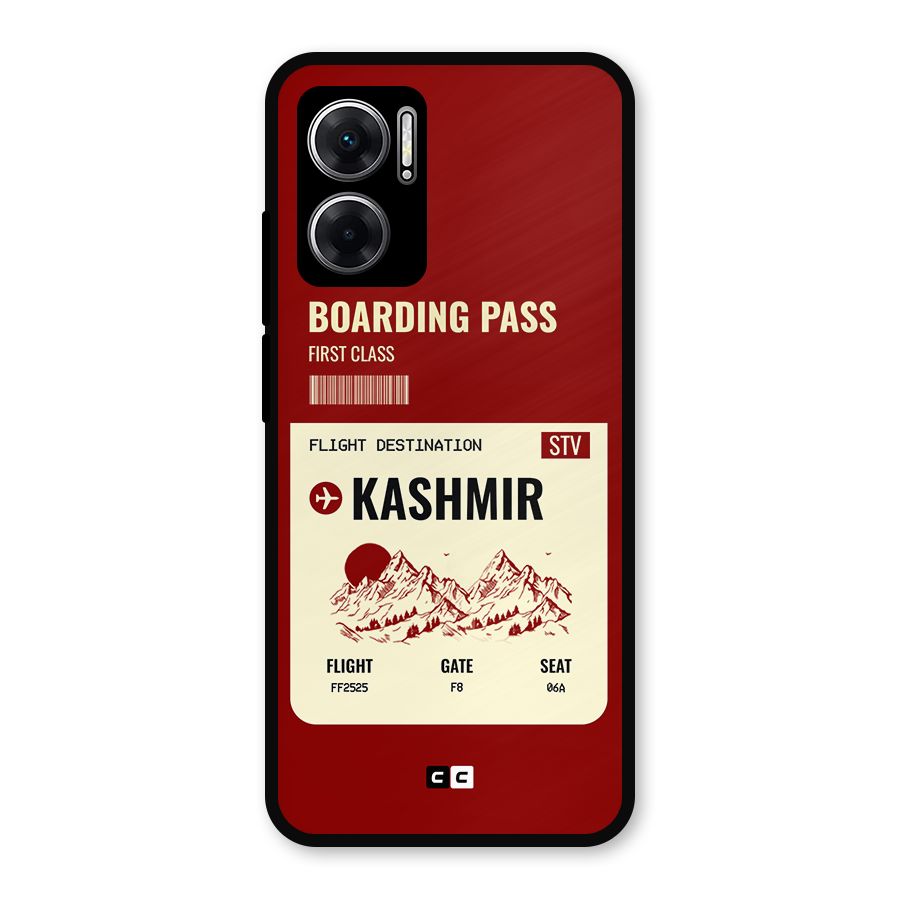 Kashmir Boarding Pass Metal Back Case for Redmi 11 Prime 5G