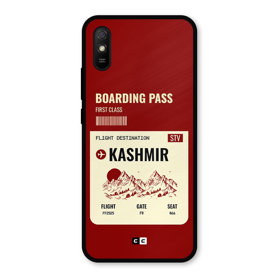Kashmir Boarding Pass Metal Back Case for Redmi 9a