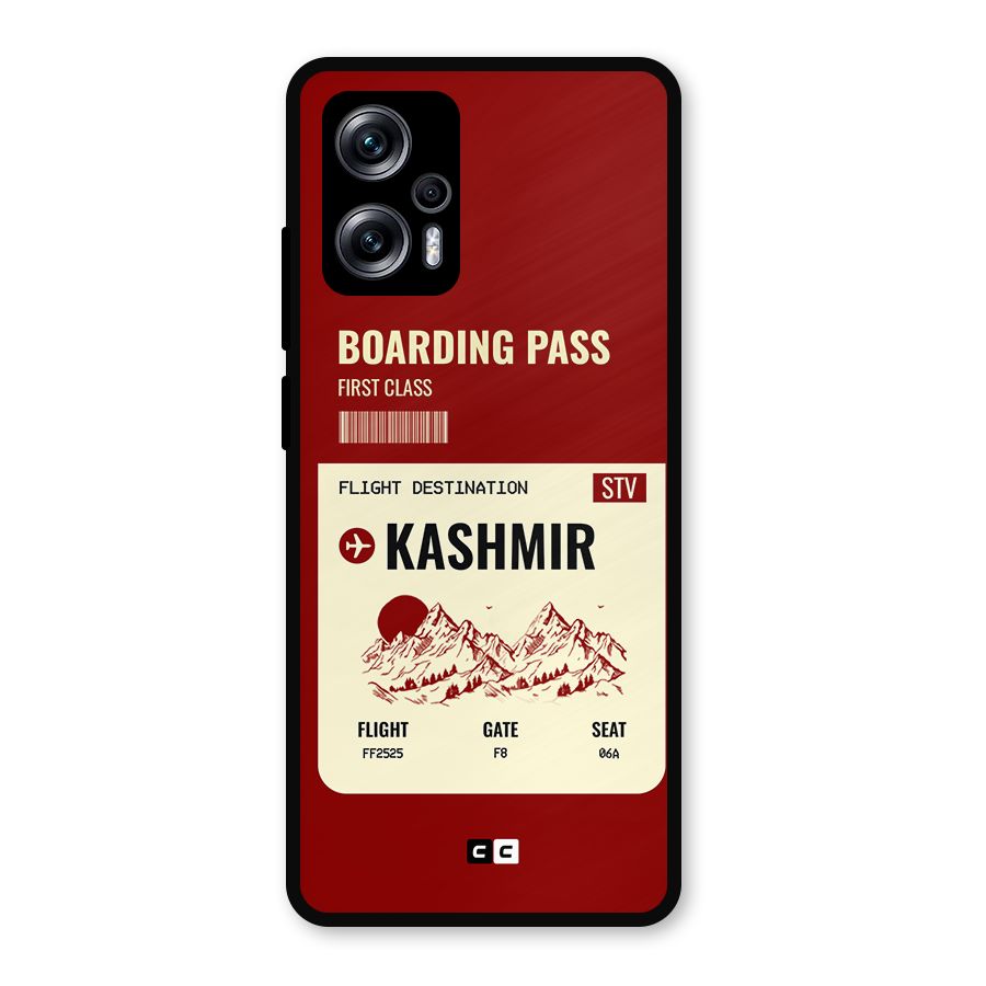 Kashmir Boarding Pass Metal Back Case for Redmi K50i