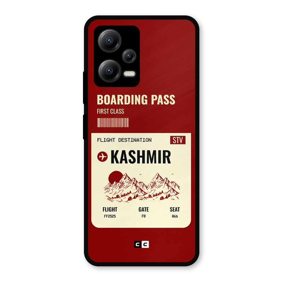 Kashmir Boarding Pass Metal Back Case for Redmi Note 12 5G