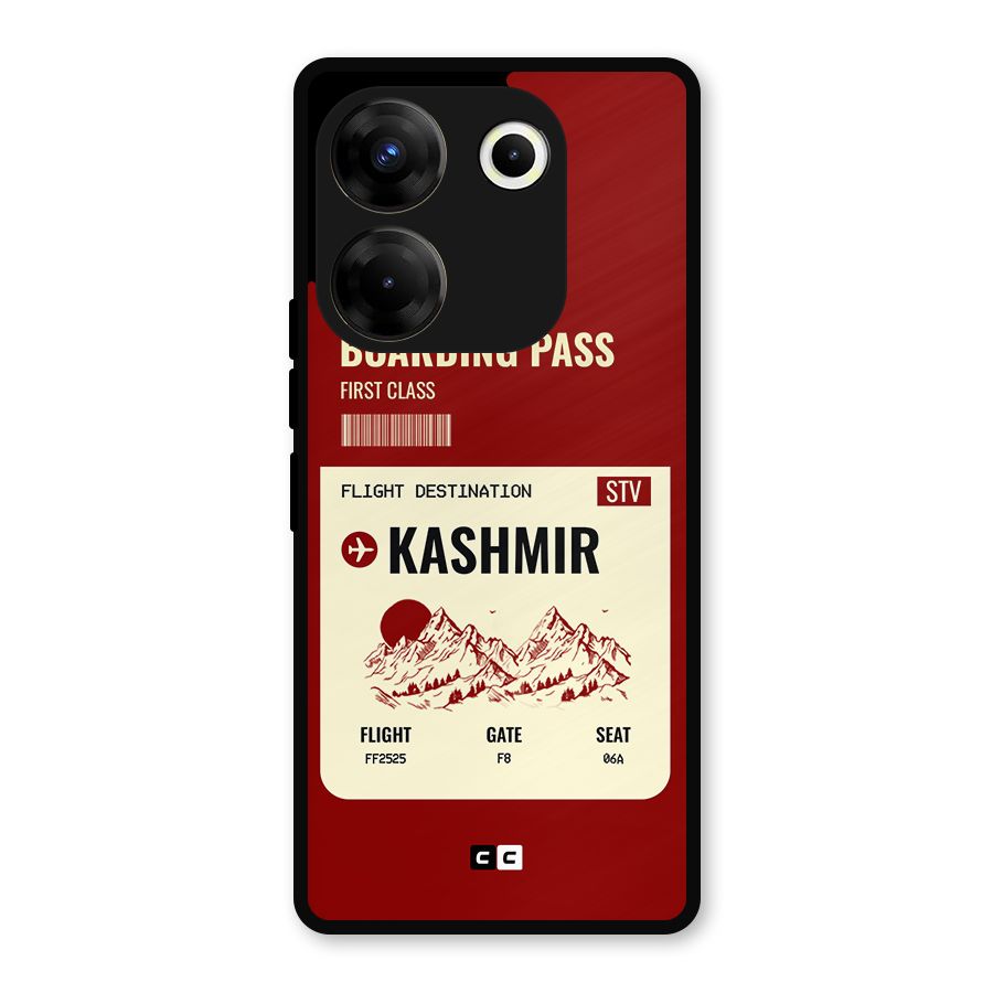 Kashmir Boarding Pass Metal Back Case for Tecno Camon 20 Pro