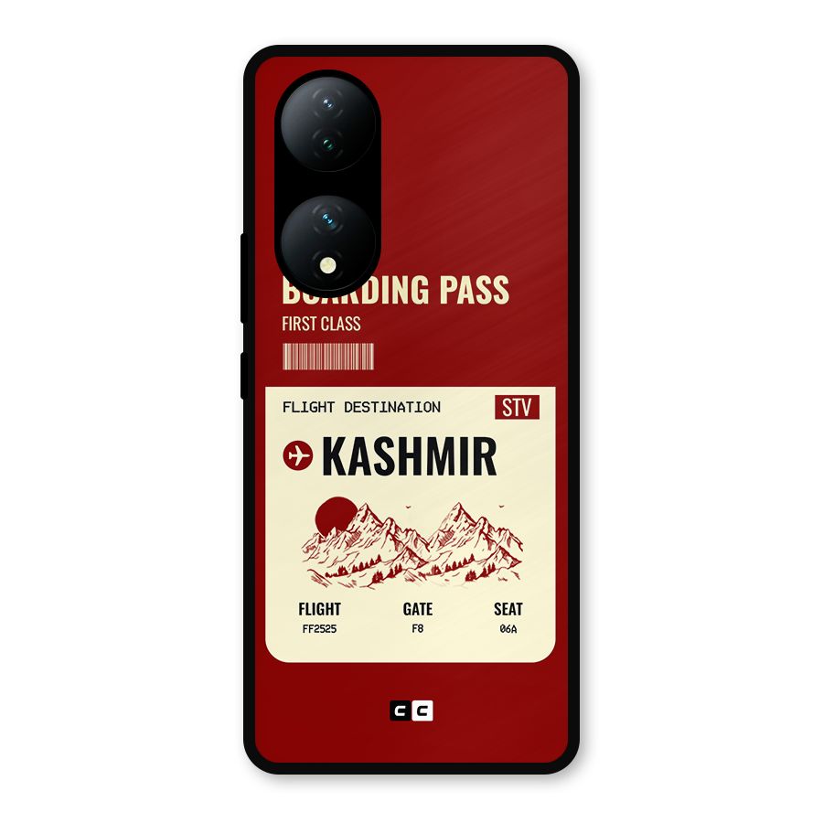 Kashmir Boarding Pass Metal Back Case for Vivo T2