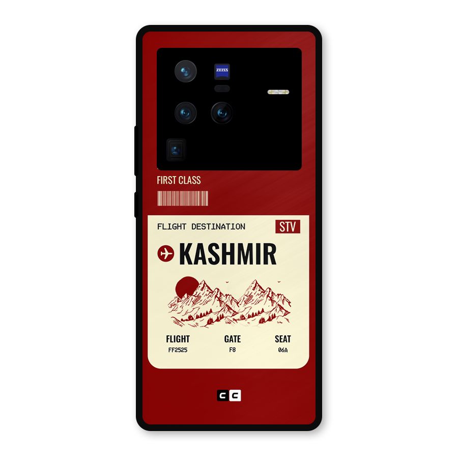 Kashmir Boarding Pass Metal Back Case for Vivo X80 Pro