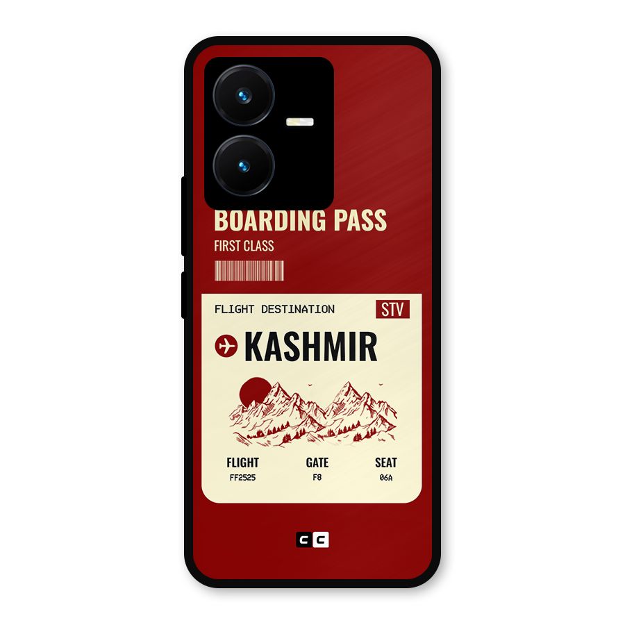 Kashmir Boarding Pass Metal Back Case for Vivo Y22