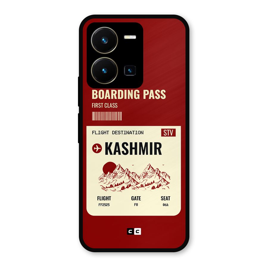 Kashmir Boarding Pass Metal Back Case for Vivo Y35
