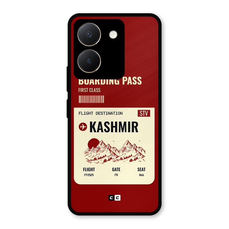 Kashmir Boarding Pass Metal Back Case for Vivo Y36