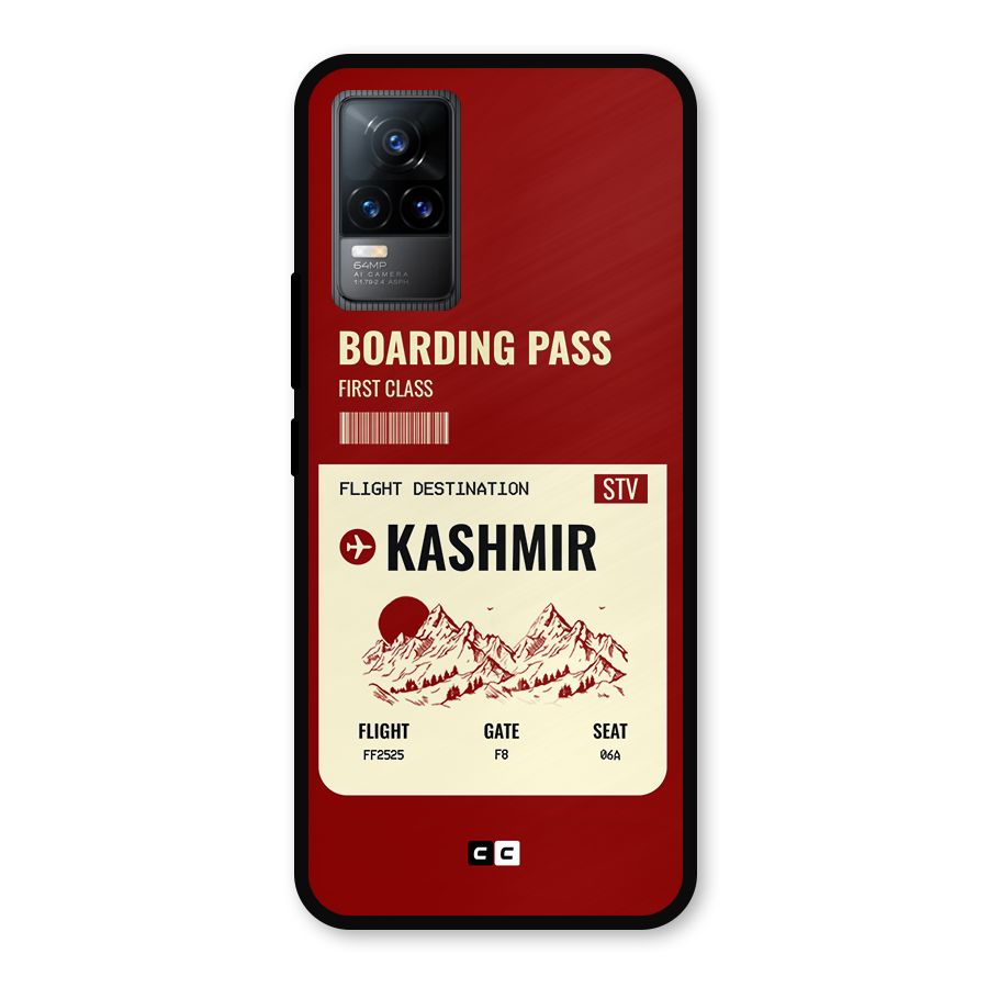Kashmir Boarding Pass Metal Back Case for Vivo Y73