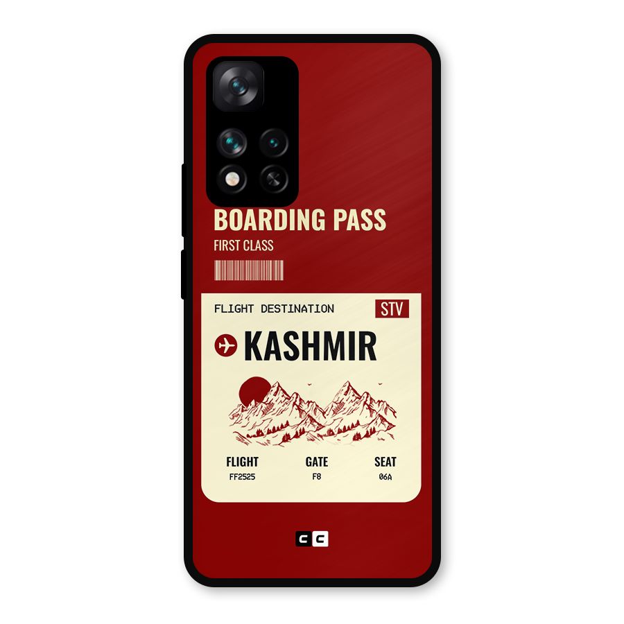 Kashmir Boarding Pass Metal Back Case for Xiaomi 11i Hypercharge 5G
