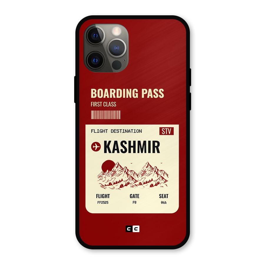 Kashmir Boarding Pass Metal Back Case for iPhone 12 Pro