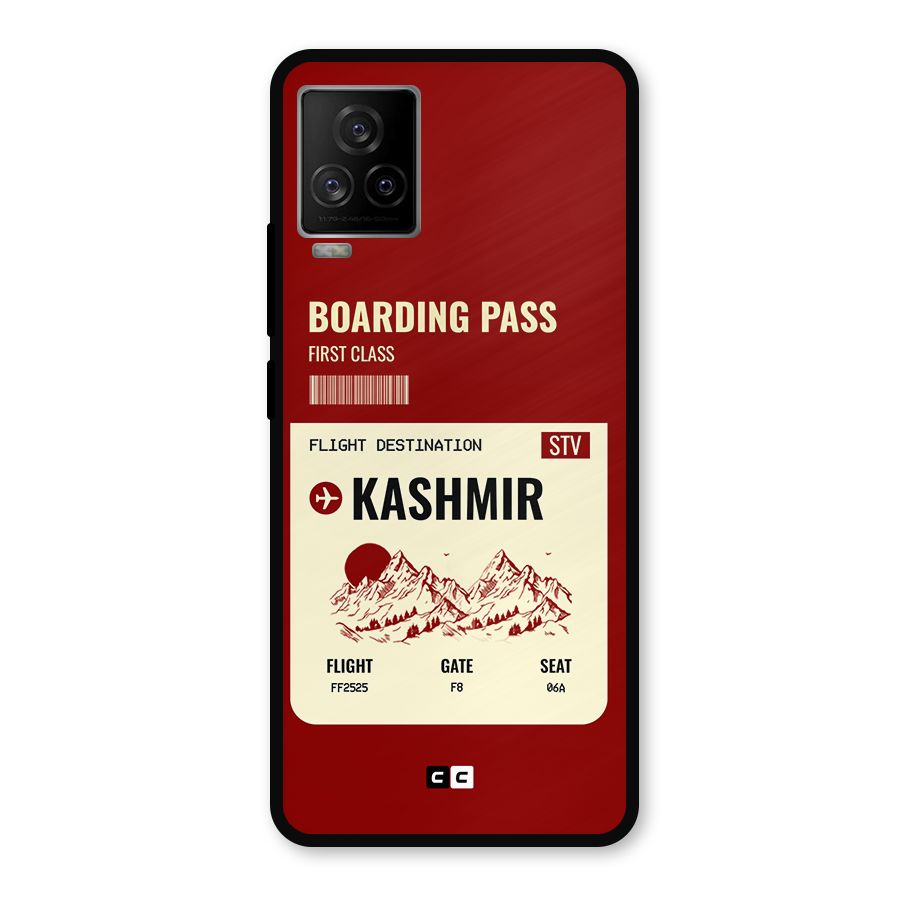 Kashmir Boarding Pass Metal Back Case for iQOO 7 Legend 5G