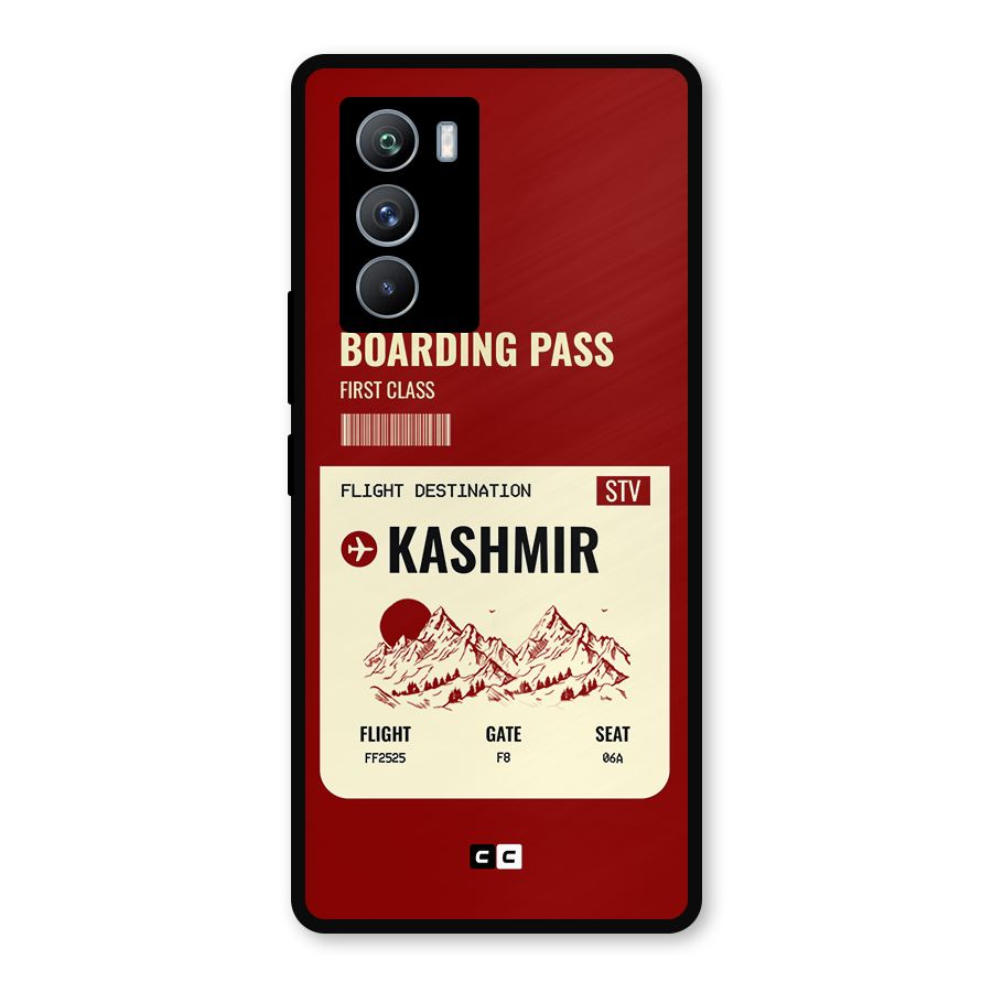 Kashmir Boarding Pass Metal Back Case for iQOO 9 SE