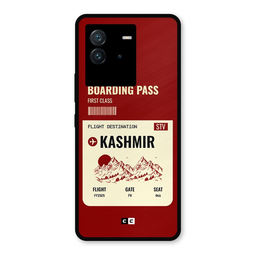 Kashmir Boarding Pass Metal Back Case for iQOO Neo 6 5G