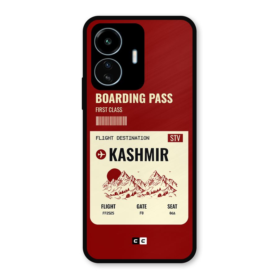 Kashmir Boarding Pass Metal Back Case for vivo iQOO Z6 Lite 5G