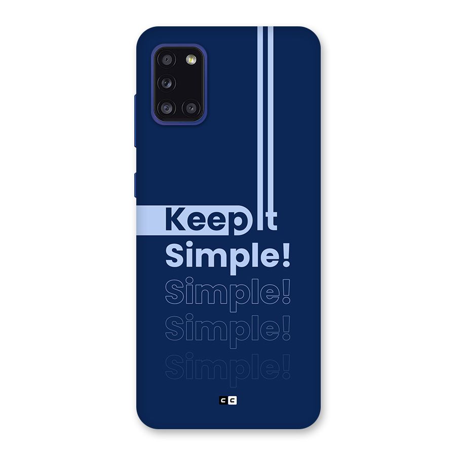 Keep It Simple Back Case for Galaxy A31