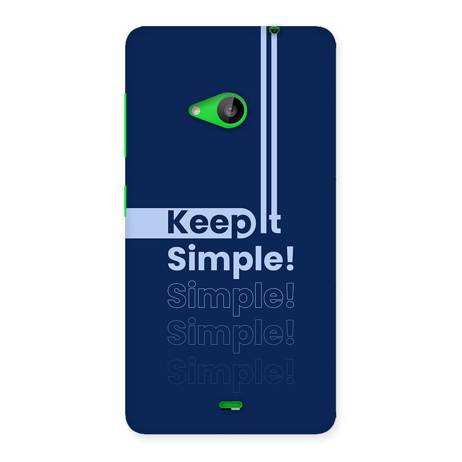Keep It Simple Back Case for Lumia 535