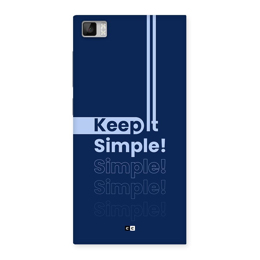 Keep It Simple Back Case for Mi3