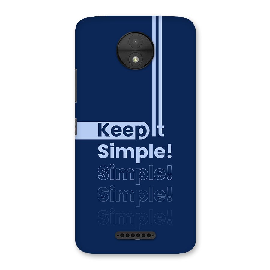 Keep It Simple Back Case for Moto C