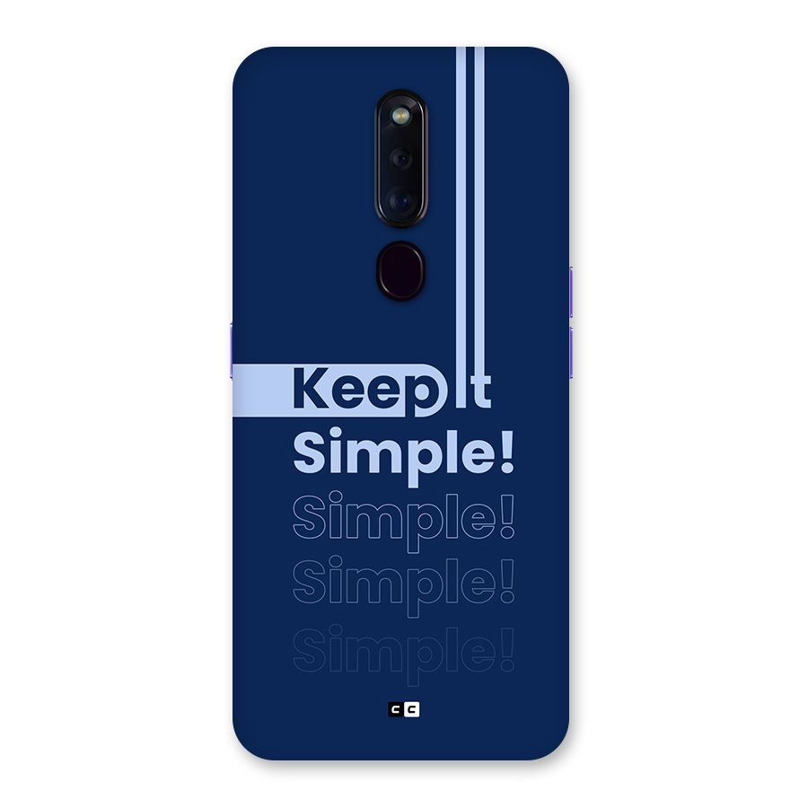 Keep It Simple Back Case for Oppo F11 Pro