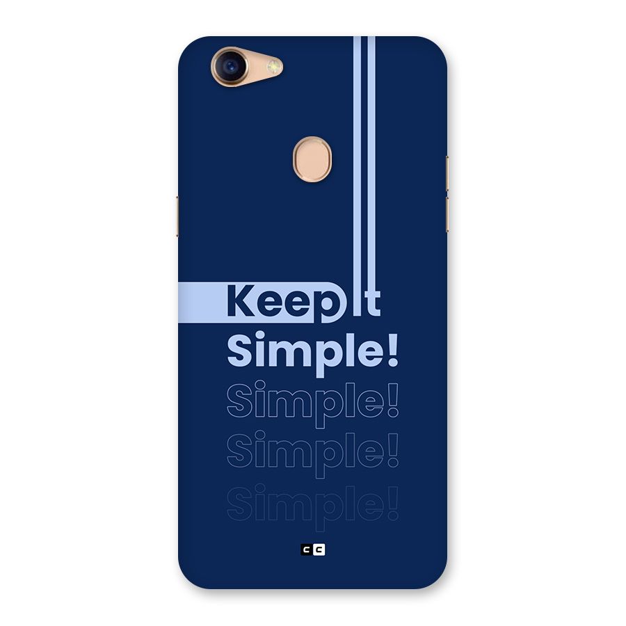 Keep It Simple Back Case for Oppo F5