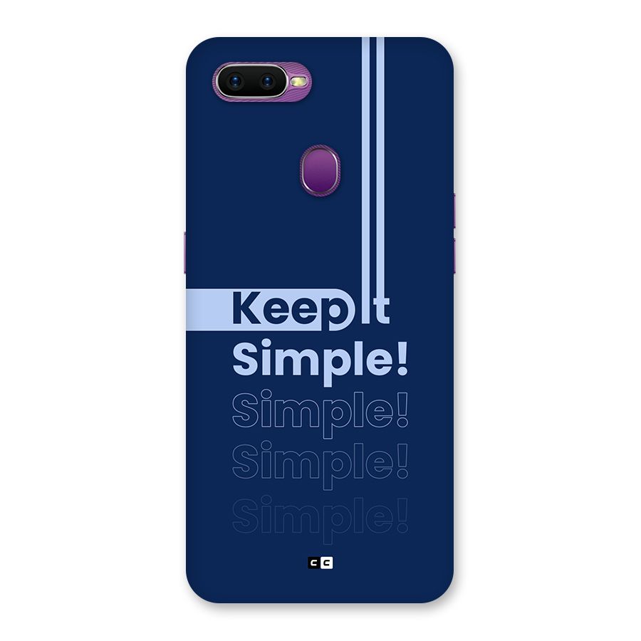 Keep It Simple Back Case for Oppo F9