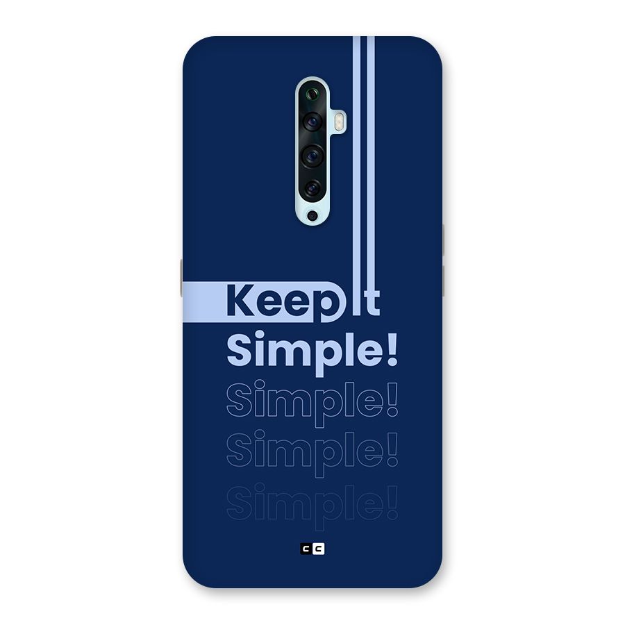 Keep It Simple Back Case for Oppo Reno2 Z
