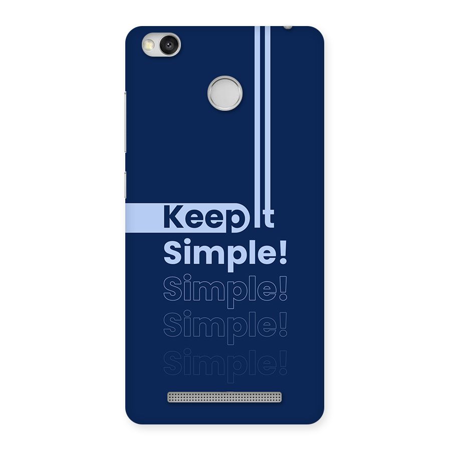 Keep It Simple Back Case for Redmi 3S Prime