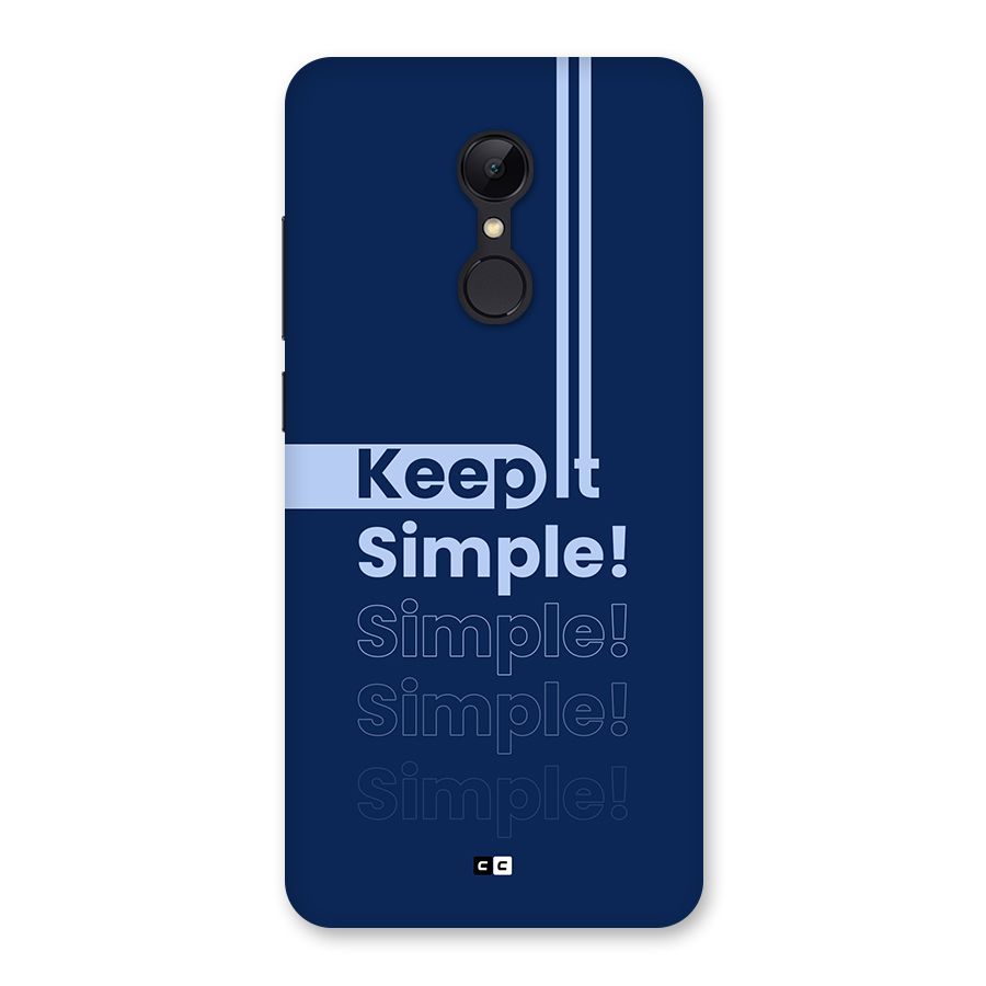 Keep It Simple Back Case for Redmi 5