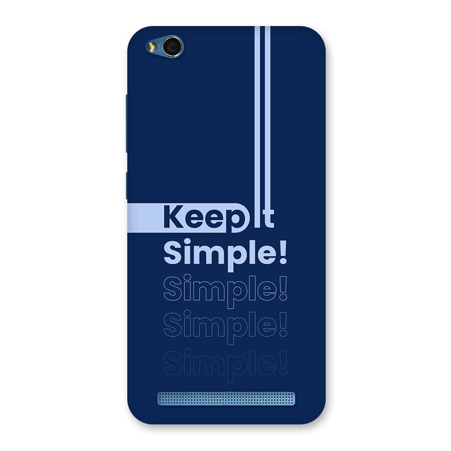 Keep It Simple Back Case for Redmi 5A
