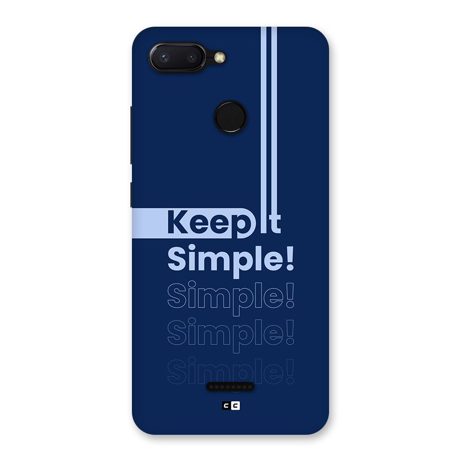 Keep It Simple Back Case for Redmi 6