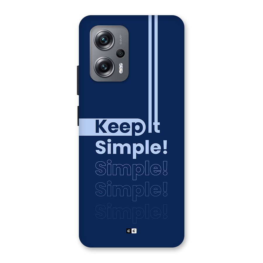 Keep It Simple Back Case for Redmi K50i