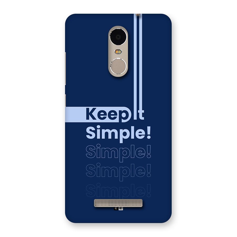 Keep It Simple Back Case for Redmi Note 3