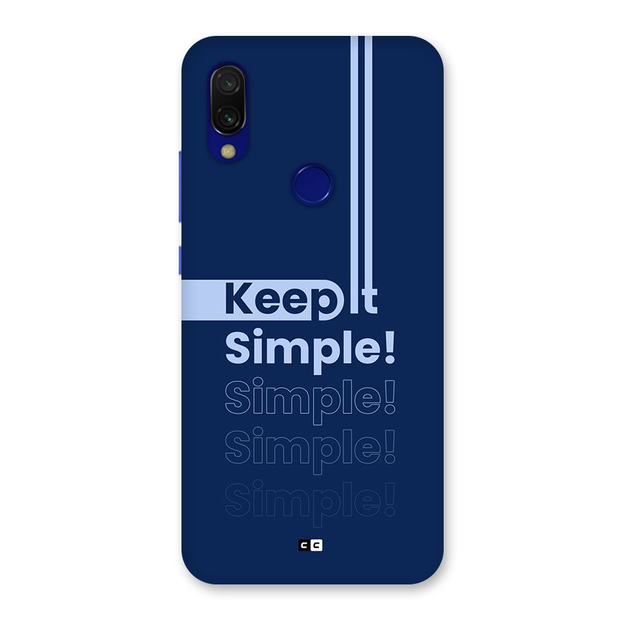Keep It Simple Back Case for Redmi Y3