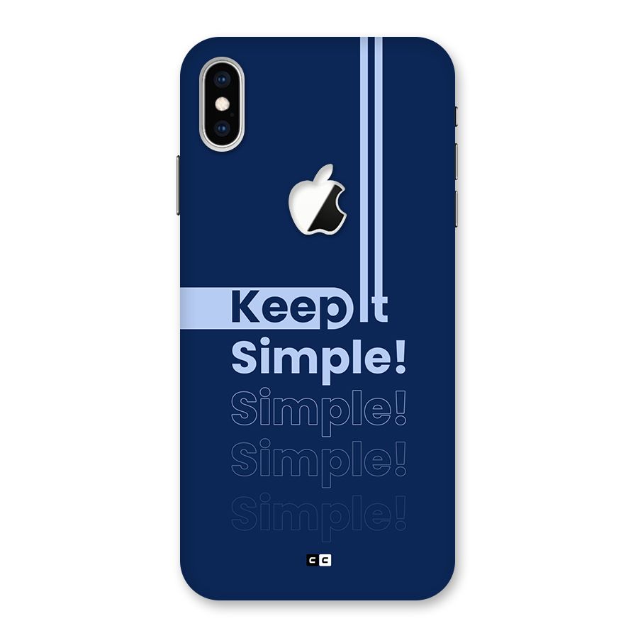 Keep It Simple Back Case for iPhone XS Max Apple Cut