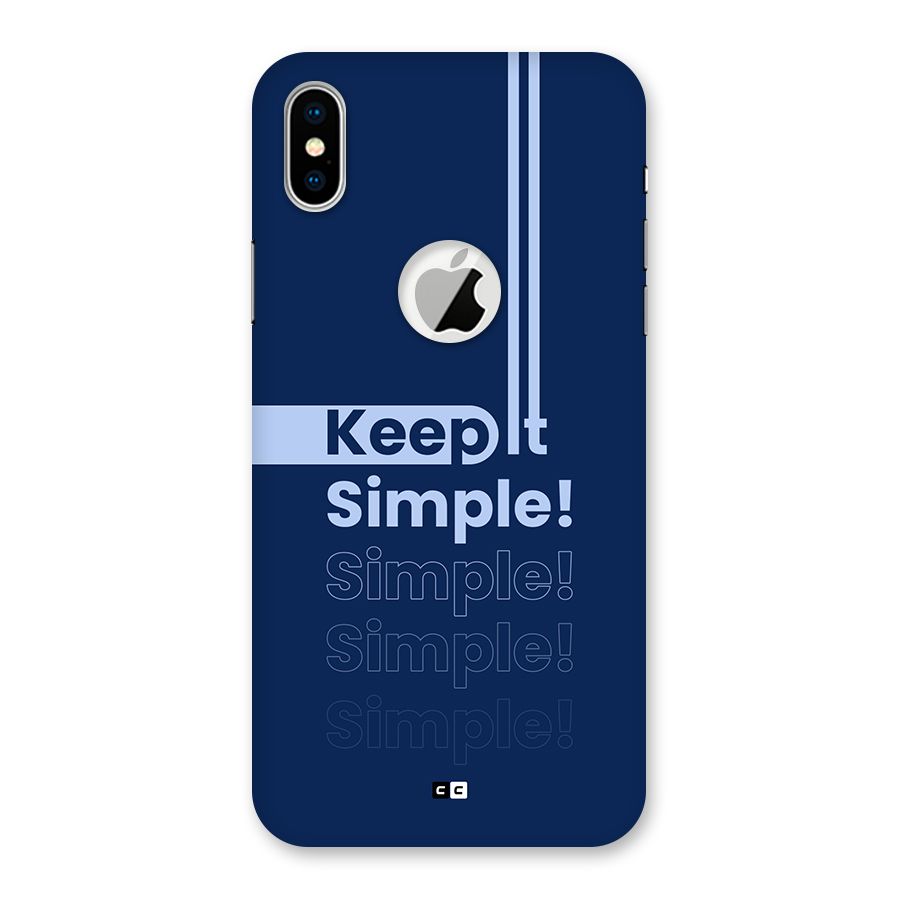 Keep It Simple Back Case for iPhone X Logo Cut