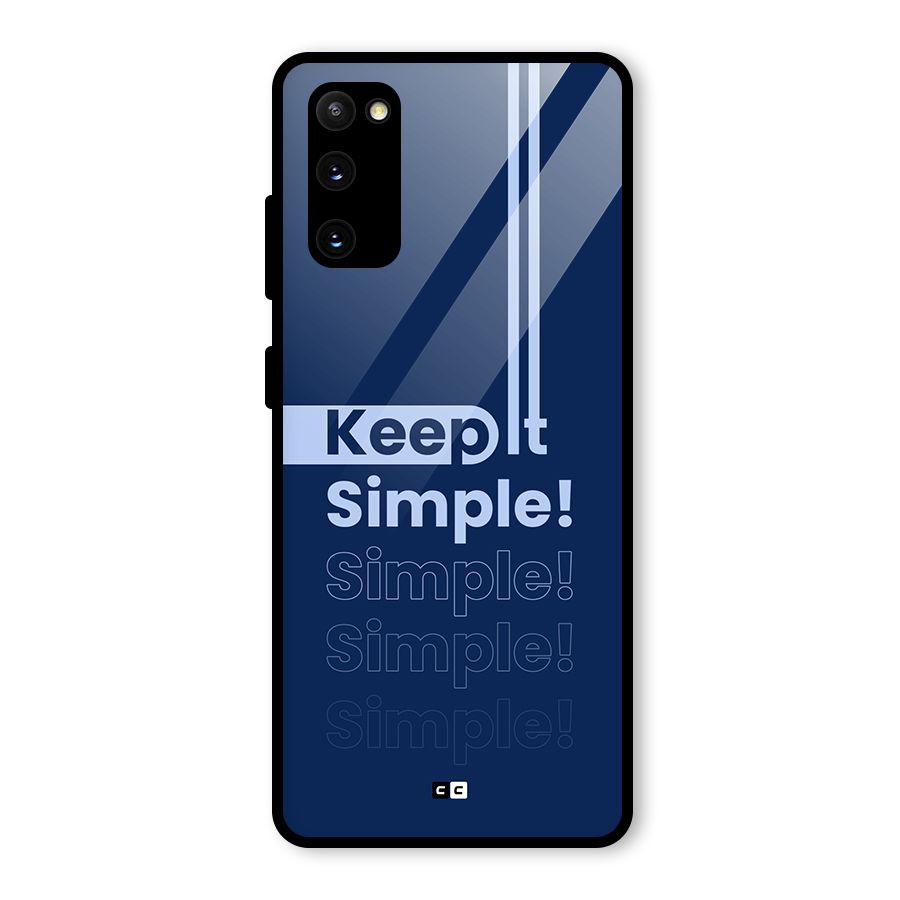 Keep It Simple Glass Back Case for Galaxy S20 FE